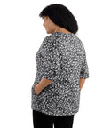 General Print Pocketed 3/4 Sleeves Tunic