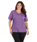 Softwik Basic V neck Tee   Xl / Heather Purple