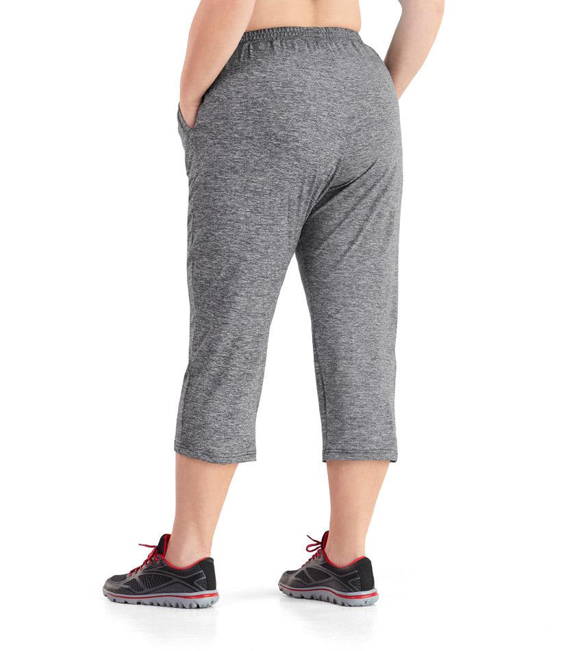 Charcoal Long Capri Pants | Plus Size 