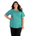 Quiklite Scoop Neck Short Sleeve Top Limited Edition Colors   Final Sale   Xl / Fern Green