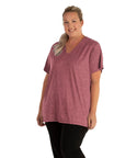 Quiklite V neck Short Sleeve Top Limited Edition Colors   Final Sale   Xl / Roseate