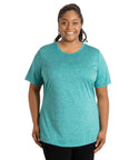 Sunlite Scoop Neck Short Sleeve Top   Xl / Heather Coastal Teal