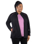 Junostretch Mock Neck Jacket Black With Warm Mauve   Xl / Black Warm Mauve