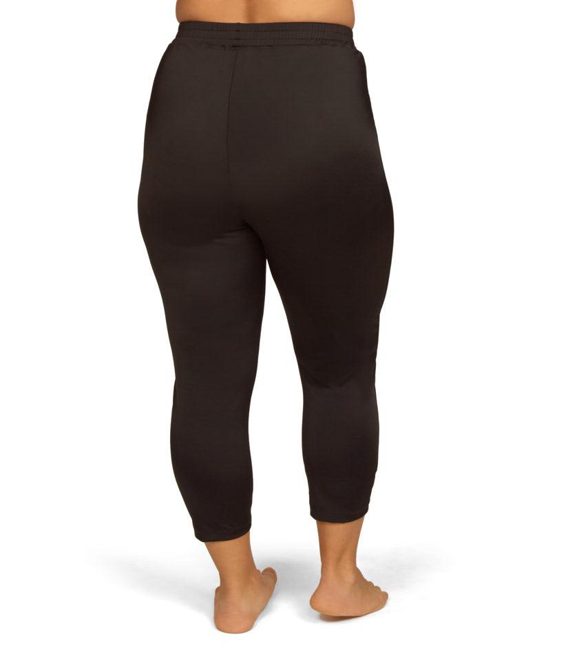 Black Swim Capri Pants | Plus Size Activewear | JunoActive
