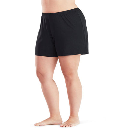 plus size swim shorts long