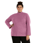 Stretch Naturals Lite Mock Neck Top Classic Colors   Xl / Mulberry