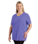 Stretch Naturals Lite Short Sleeve V neck Top Classic Colors   Xl / Merri Perri