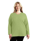 Stretch Naturals Lite Long Sleeve Scoop Neck Top Classic Colors   Xl / Aloe Green