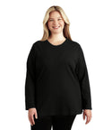 Stretch Naturals Lite Long Sleeve Scoop Neck Top Basic Colors   Xl / Black