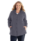 Legacy Cotton Casual Button Up Hoodie Classic Colors   1x / Misty Grey