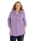 Legacy Cotton Casual Button Up Hoodie Classic Colors   Xl / Lavender