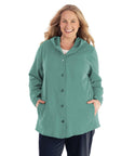 Legacy Cotton Casual Button Up Hoodie Classic Colors   1x / Lichen Green