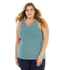 Stretch Naturals Long Support Tank Classic Colors   Final Sale   1x / Soft Green