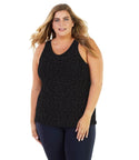 Stretch Naturals Long Support Tank Deep Leopard Print   Final Sale   3x / Deep Leopard Print