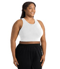 Stretch Naturals Full Fit V neck Bra Top Basic Colors   Xl / White