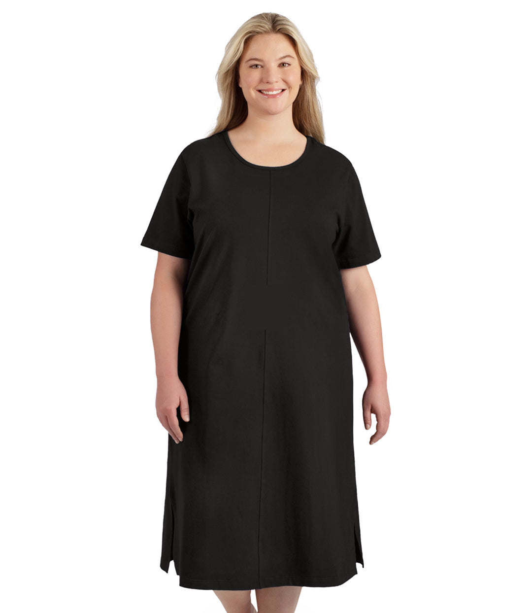 Image of Stretch Naturals Short Sleeve Dress Basic Colors