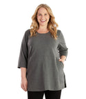Stretch Naturals Empire Tunic With Pockets   Final Sale   Xl / Heather Charcoal