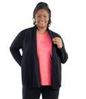 Mavie Cotton Wrap Jacket Basic Colors   Xl / Black