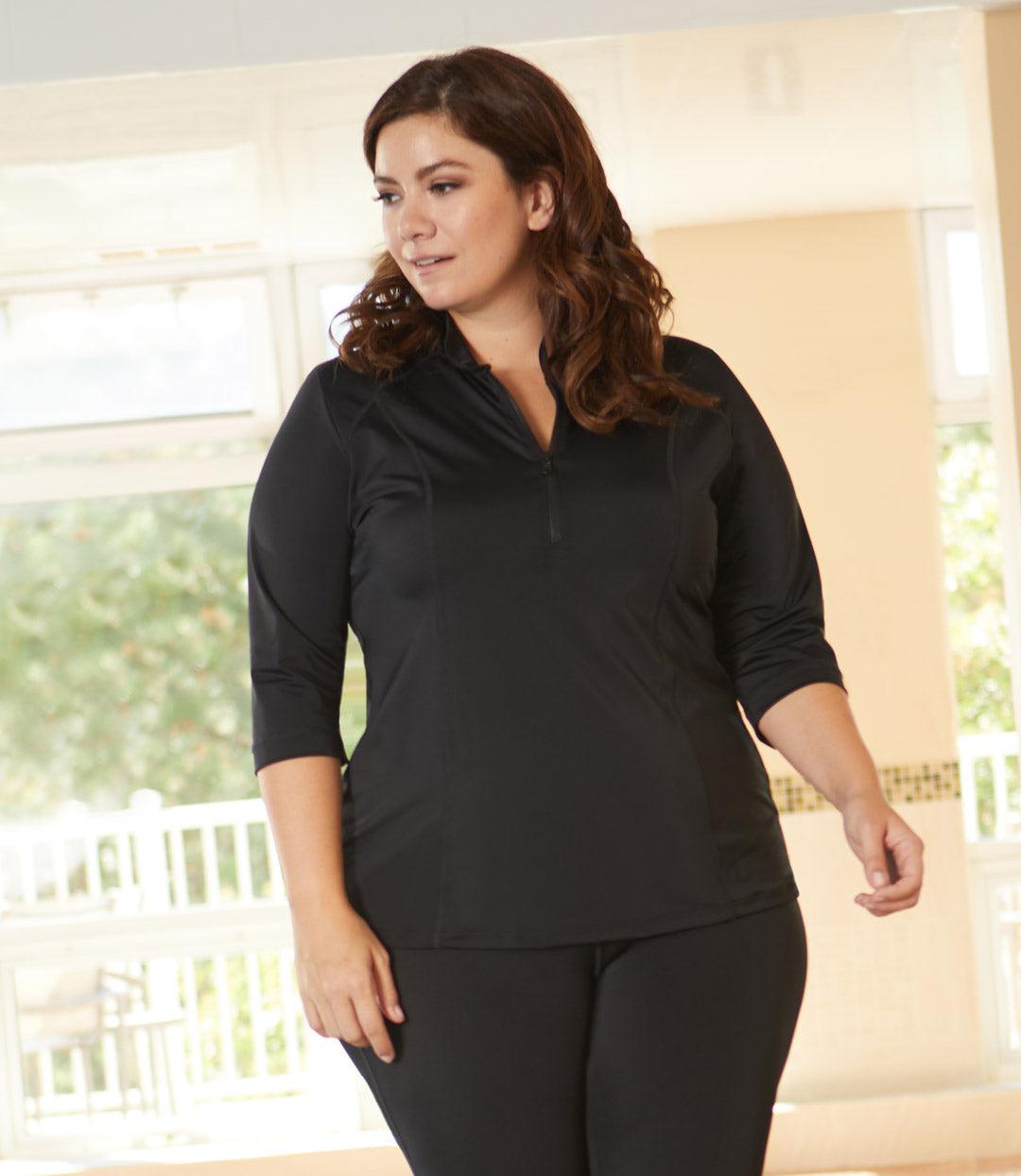 plus size rash guard with built in bra