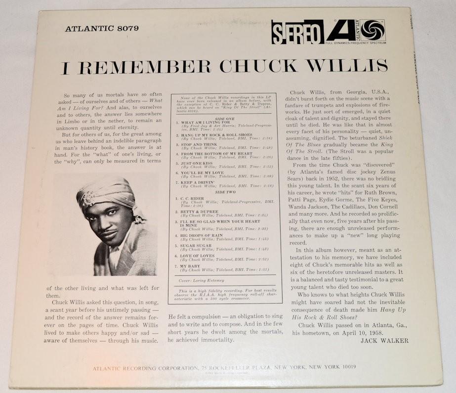 Willis, Chuck - Be Good Or Be Gone – Joe's Albums