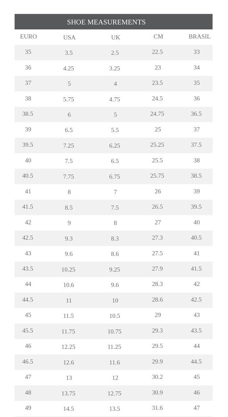 Shoe Size Guide