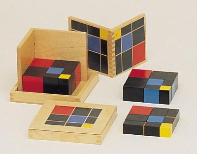 The Materials Company of Boston : Trinomial Cube : Montessori Materials