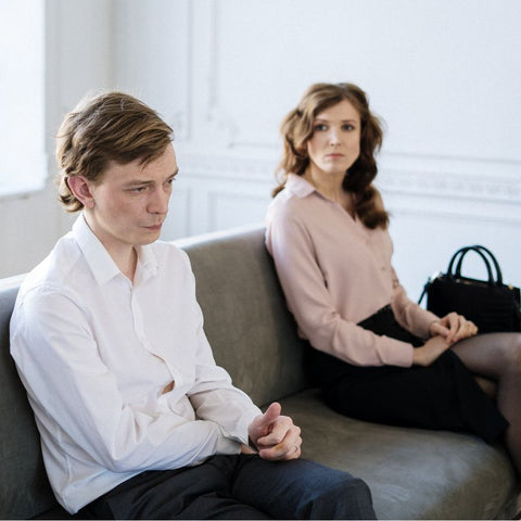 Couple waiting in office of a counselor