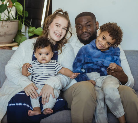 Interracial couple with kids