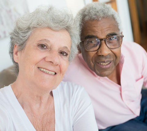 Elderly Interracial couple