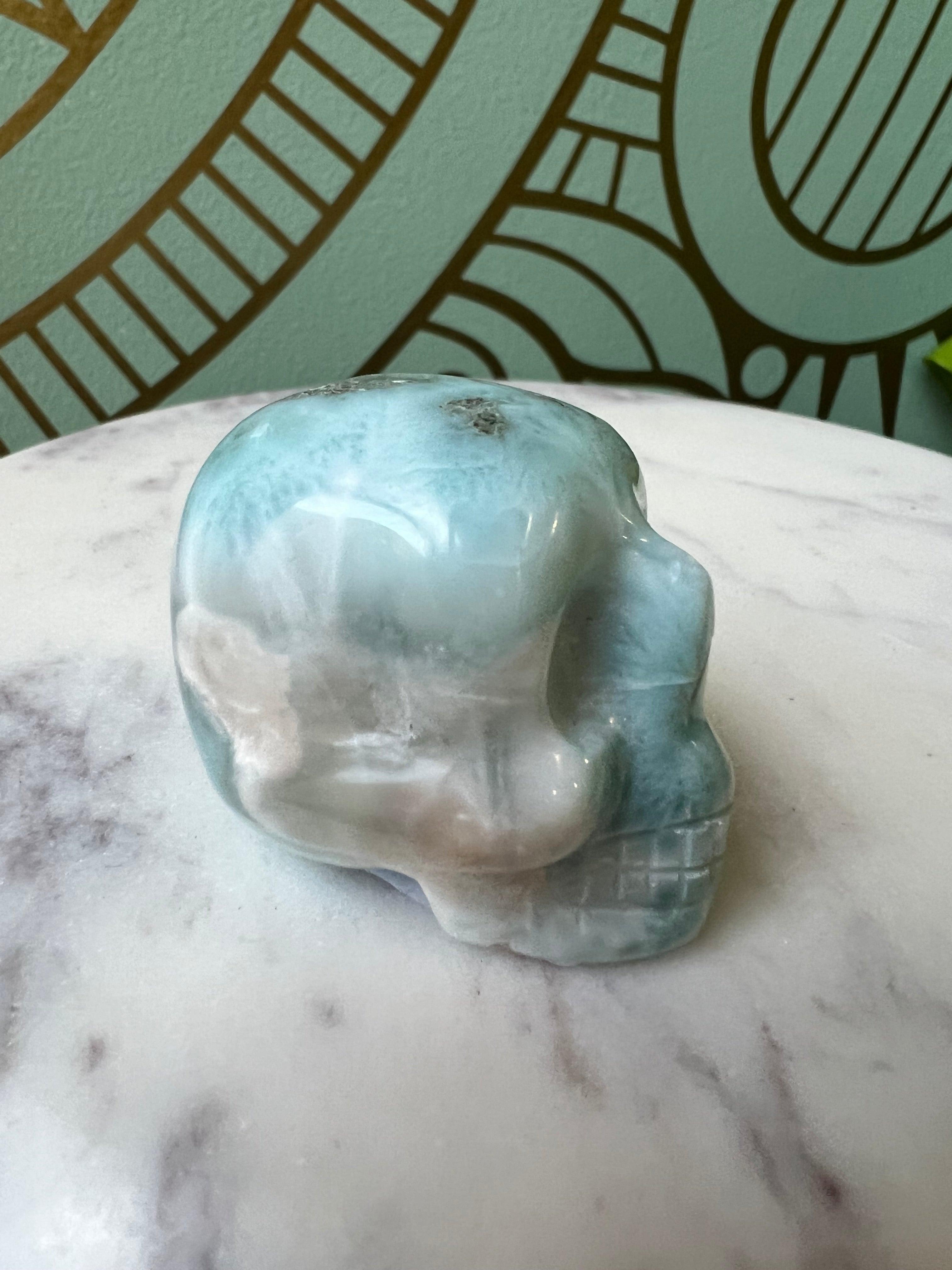 Larimar Skull
