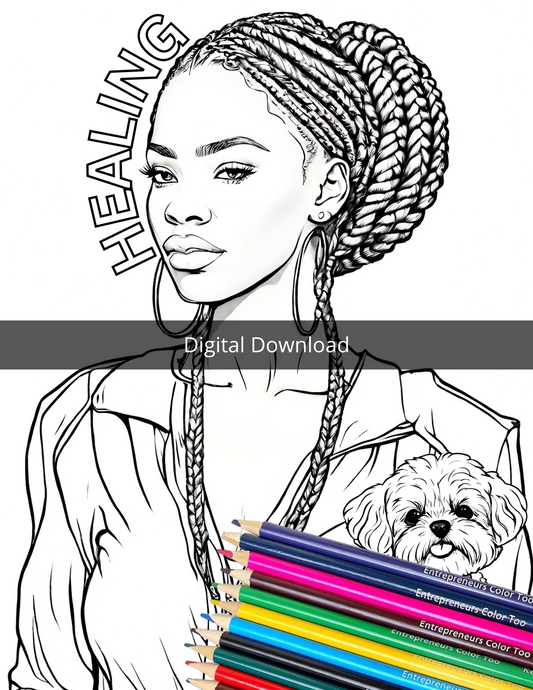 24 Shades of Business COLORING BOOK  Black Girl Coloring Book –  Entrepreneurs Color Too