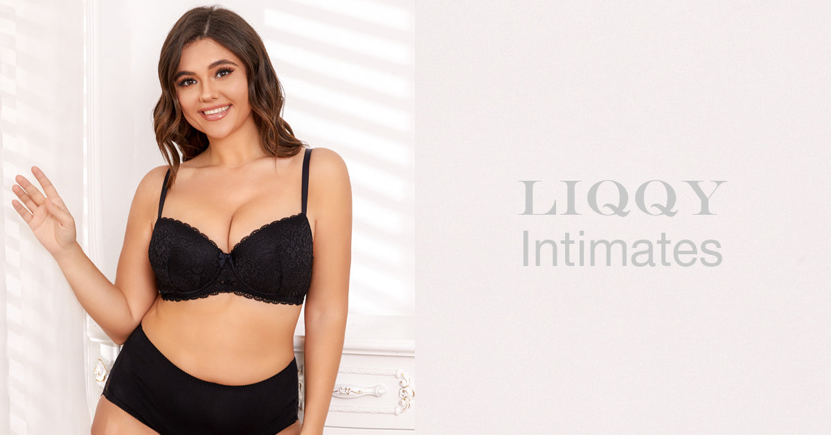 LIQQY Women's Plus Size Curvy Signature Lace Push-up Underwire
