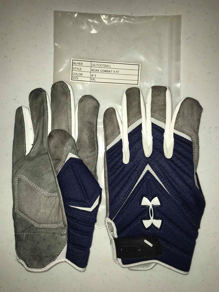 blue under armour football gloves