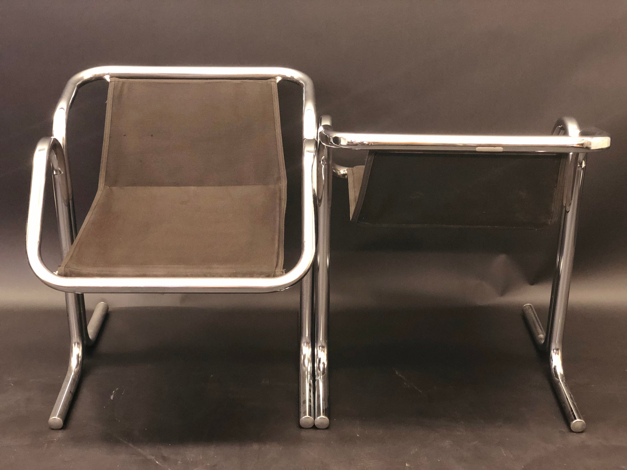 Jerry Johnson Tubular Chrome Dining Set Four Chairs Jus Mid