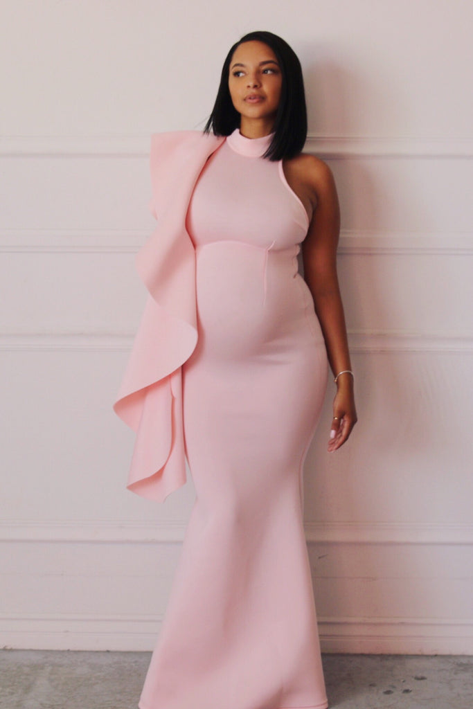 Luxury Maternity Gowns, pink baby 