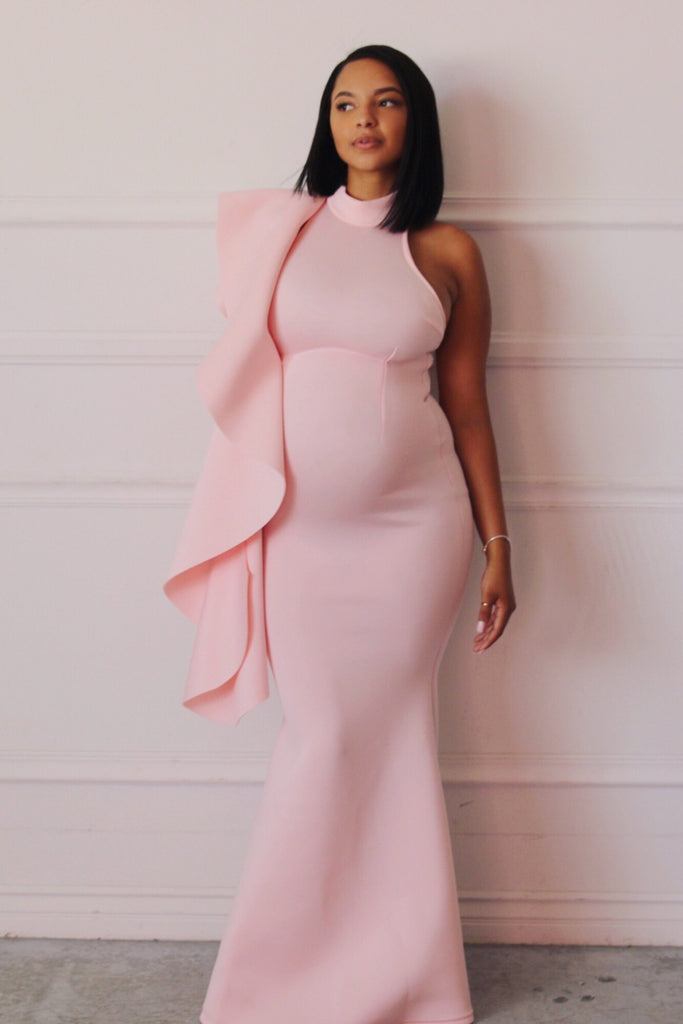 baby in pink dress