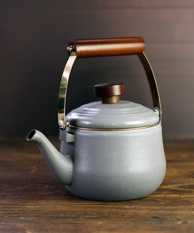 Barebones Enamel Teapot Charcoal