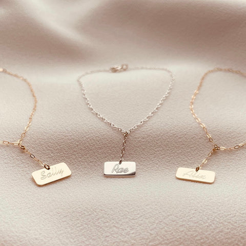 By Leahy Fine Jewellery Bridesmaid Gifts 9ct gold, sterling silver, bracelet hand made in Ireland, personalised engraved engraving.jpg