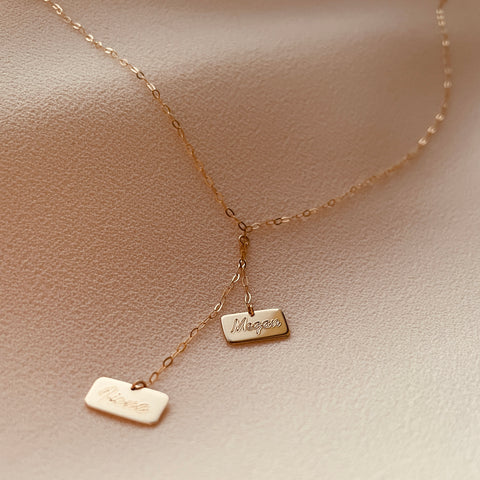 Slip Duo Necklace, 9ct gold, 18ct gold, rose gold, sterling silver, By Leahy Fine Jewellery