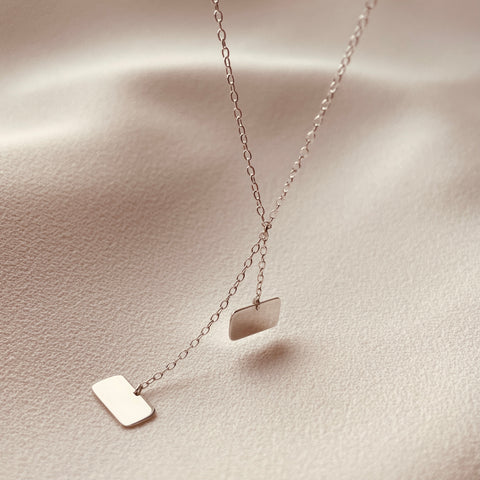 Slip Duo Necklace, 9ct gold, 18ct gold, rose gold, or sterling silver, By Leahy Fine Jewellery