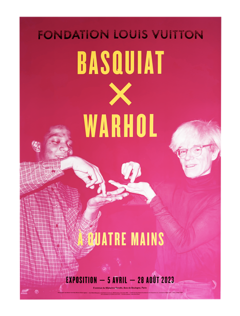 Affiche Originale D'exposition Basquiat X Warhol Paris 