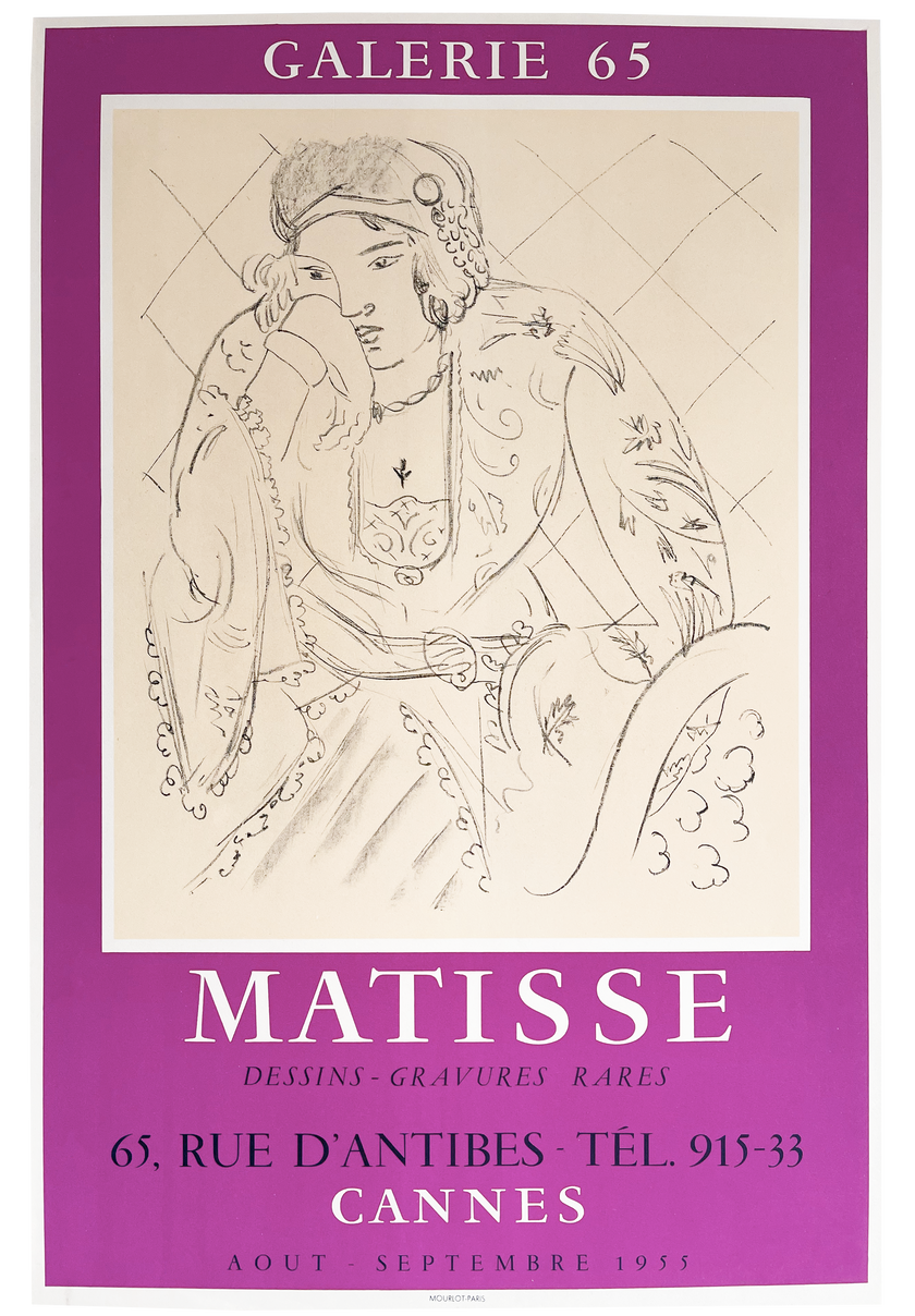 Original Matisse Poster 1955 Cannes Mourlot Nbmposter 1316