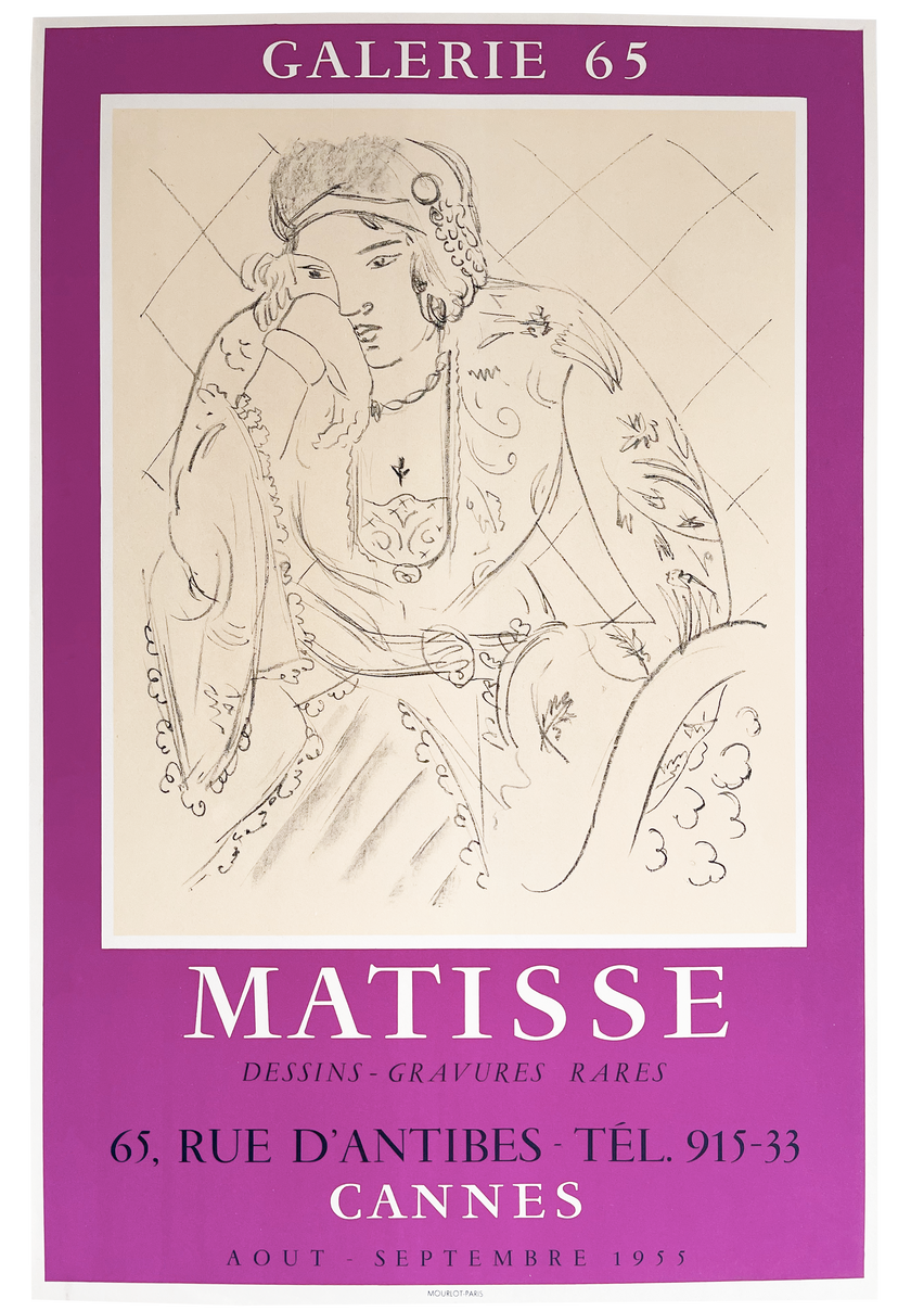 Original Matisse Poster 1955 Cannes Mourlot Nbmposter 4404