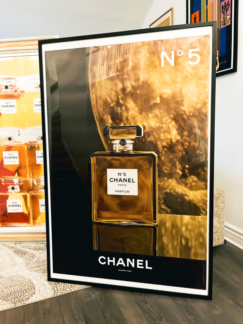 Original poster Chanel no 5 bag spray orange 67 x 47 inches
