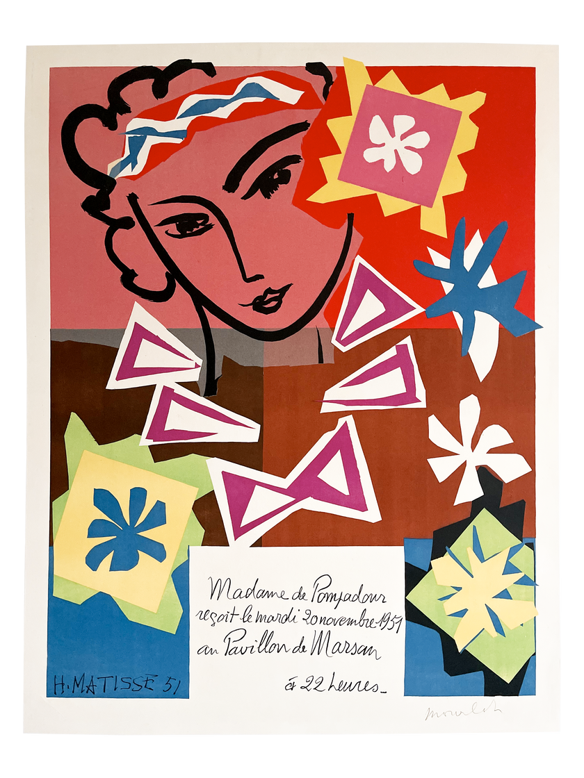 Original Poster Henri Matisse Madame De Pompadour 1951 Mourlot 8888