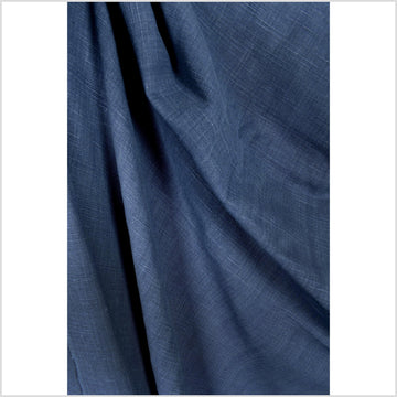 Deep indigo blue-black two tone, thick thread cotton fabric