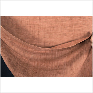 Textured handwoven, rust brown orange,100% cotton natural dye