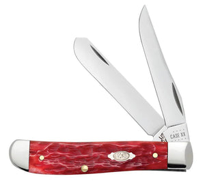 Case Knife - Dark Red Bone Mini Trapper - McEver's Awards, Engraving & Gifts