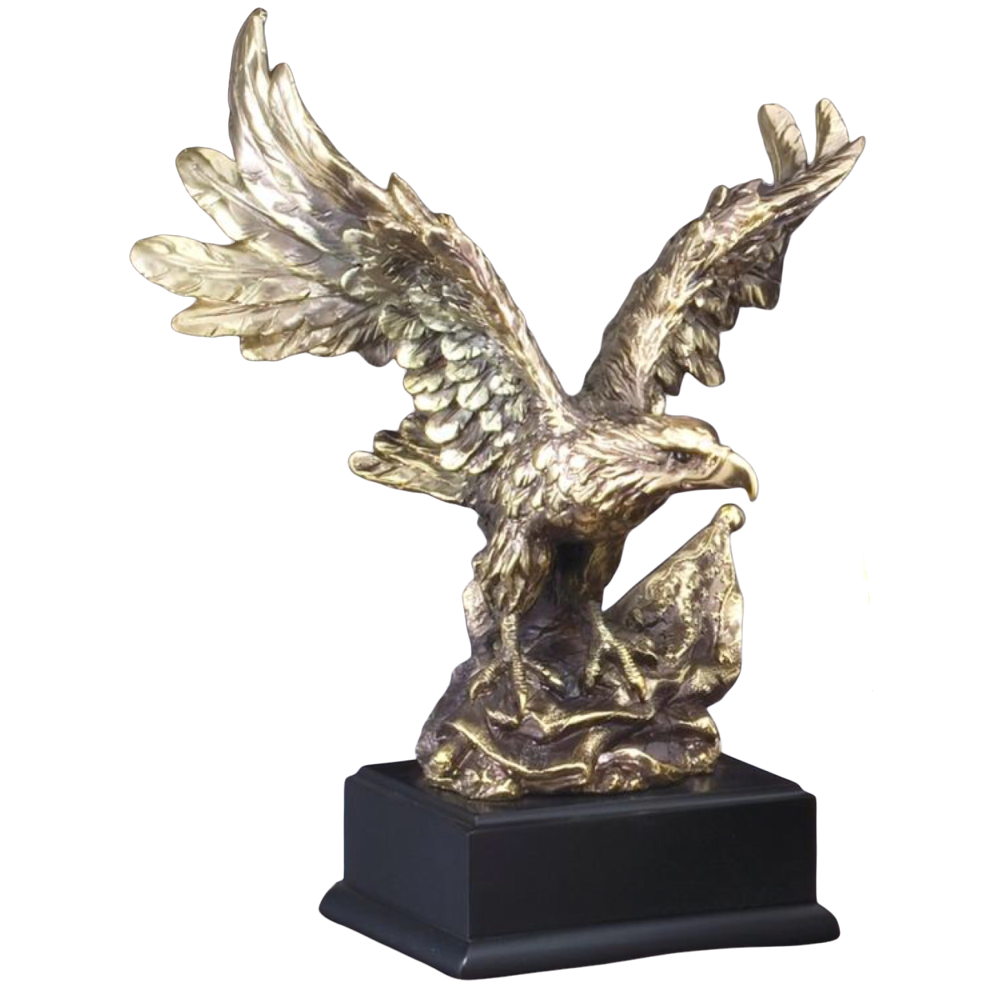 Gold Eagle Trophy | Large Eagle Award | FREE Engraving | Patriotic Trophy