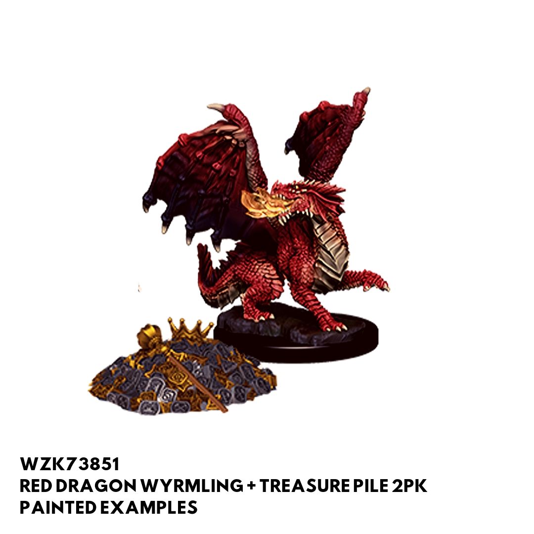 Red Dragon Wyrmling + Treasure Pile 2pk || D&D Nolzur's Marvelous Unpa